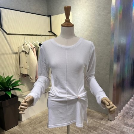 사이드 트임 롱 티셔츠