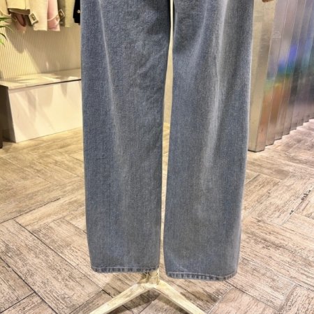 워싱 와이드 데님 팬츠