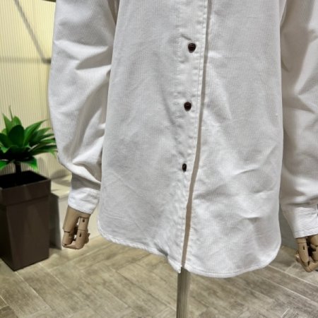 잔골덴 단추 카라 언발 셔츠