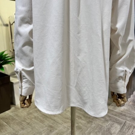 잔골덴 단추 카라 언발 셔츠