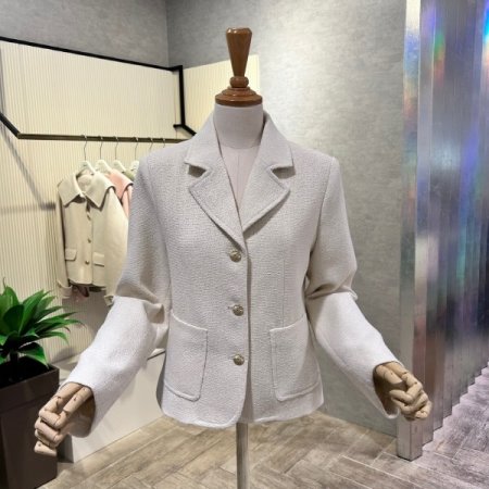 금장 단추 라인 카라 자켓