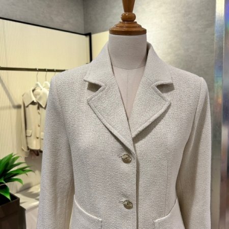 금장 단추 라인 카라 자켓