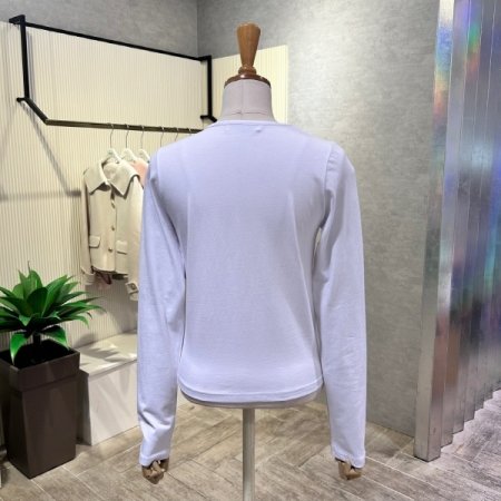 레터링 라운드 스판 티셔츠