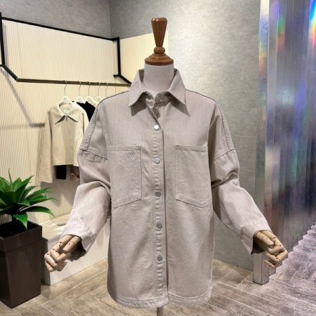 박시 언발 카라 면자켓