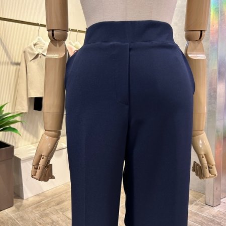 백 밴딩 언발 일자 팬츠