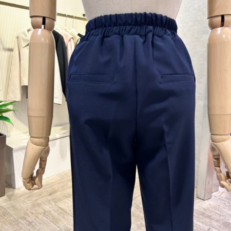 백 밴딩 언발 일자 팬츠