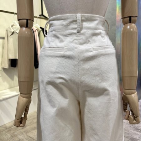 원턱 와이드 잔골덴 팬츠