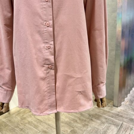 잔 골덴 자수 마크 셔츠