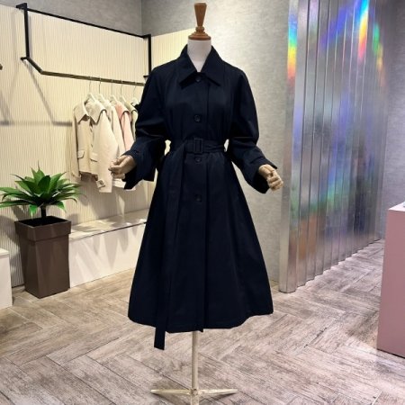 카라 벨티드 트렌치 코트