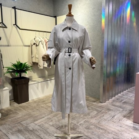 카라 벨티드 트렌치 코트