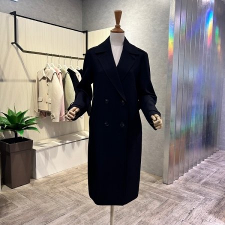 백 벨트 레터링 트렌치 코트