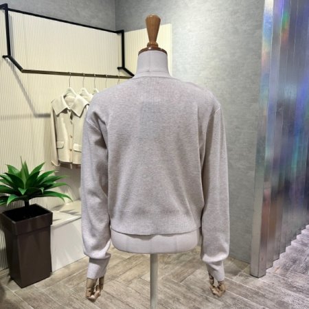 단추 V넥 숏 가디건