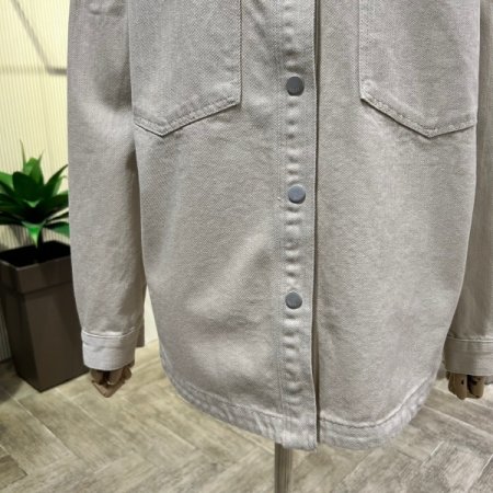 언발 카라 박시 면자켓