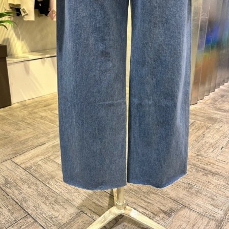 통 일자 해지 데님 팬츠