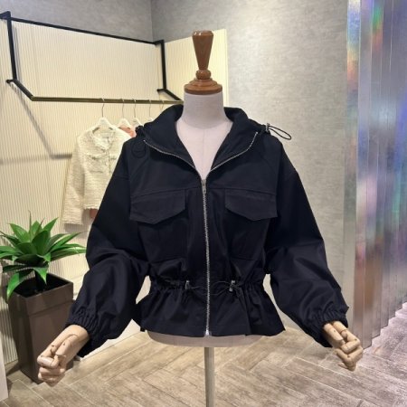 후드 스트링 언발 점퍼