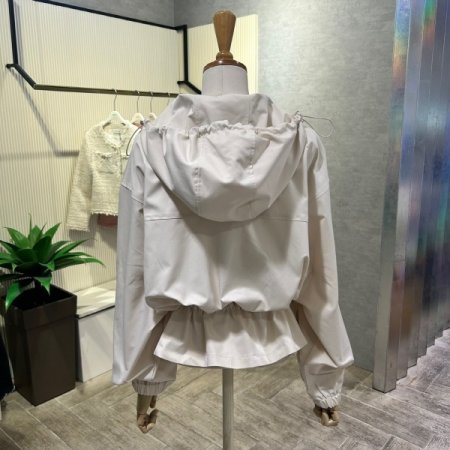 후드 스트링 언발 점퍼