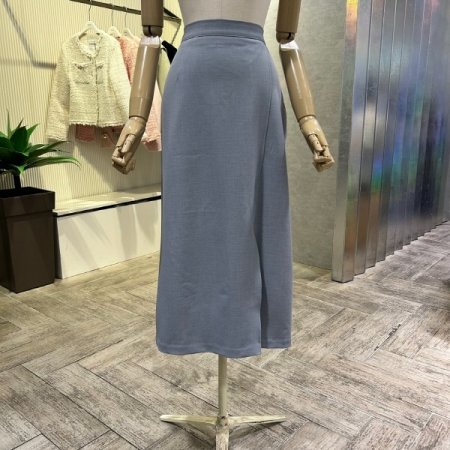 백 밴딩 트임 롱 스커트