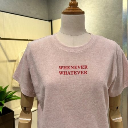 레터링 크롭 반팔 티셔츠