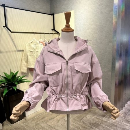 언발 후드 스트링 점퍼