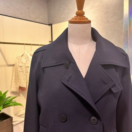 숏 더블 단추 트렌치 코트