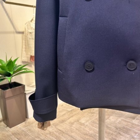 숏 더블 단추 트렌치 코트