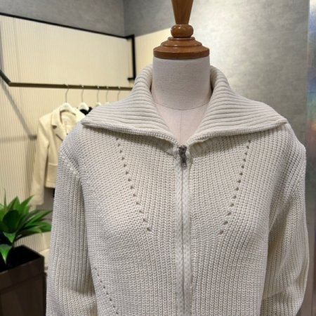 폴라넥 지퍼 숏 가디건