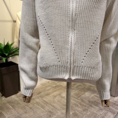 폴라넥 지퍼 숏 가디건