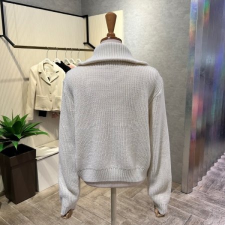 폴라넥 지퍼 숏 가디건