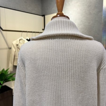 폴라넥 지퍼 숏 가디건