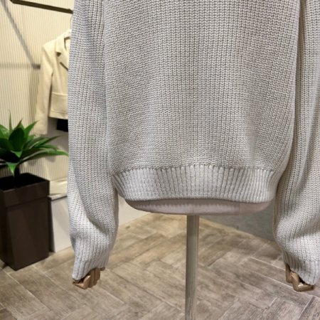 폴라넥 지퍼 숏 가디건