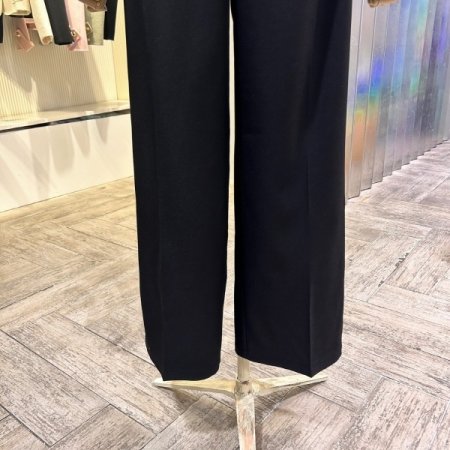 투턱 백 밴딩 와이드 팬츠