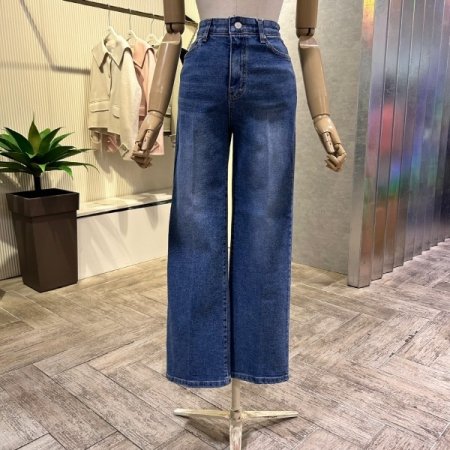 속 밴딩 데님 일자 팬츠