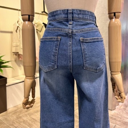 속 밴딩 데님 일자 팬츠