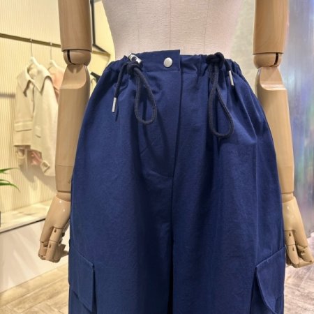 스트링 면 카고 팬츠