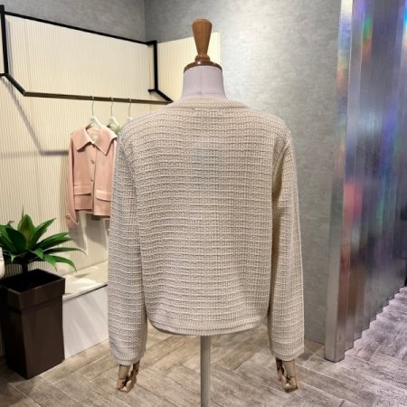 진주 단추 라운드 가디건