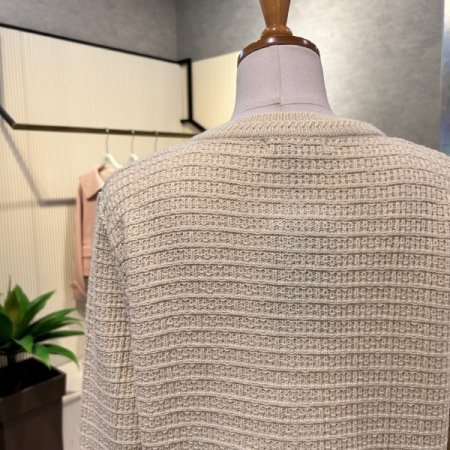 진주 단추 라운드 가디건