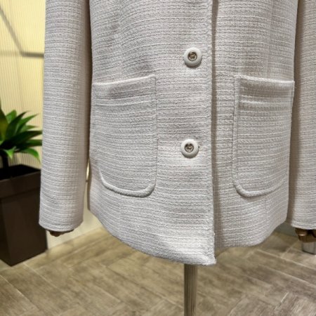 포켓 트위드 라운드 자켓