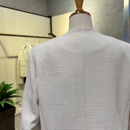 포켓 트위드 라운드 자켓