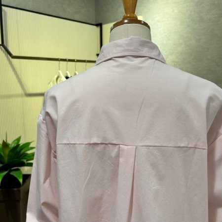 언발 크롭 카라 셔츠