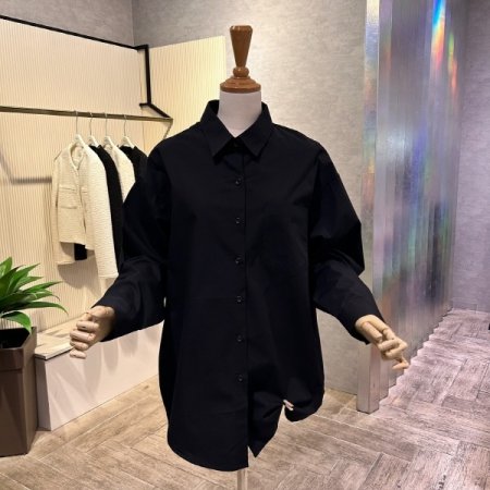 언발 박시 카라 셔츠