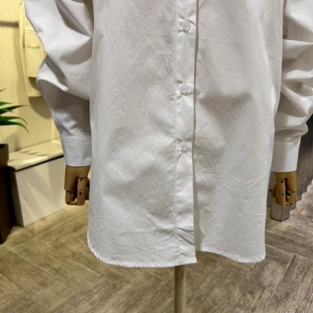 언발 박시 카라 셔츠