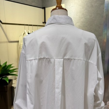 언발 박시 카라 셔츠