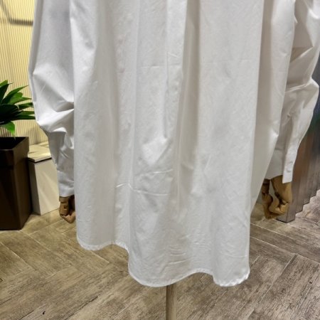 언발 박시 카라 셔츠