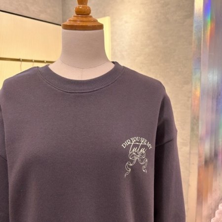 박시 레터링 맨투맨 티셔츠