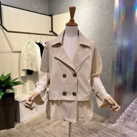 숏 스트링 더블 트렌치