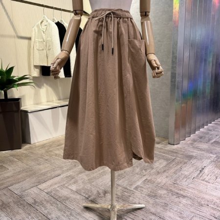 사이드 언발 밴딩 롱 스커트