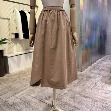 밴딩 사이드 언발 롱 스커트