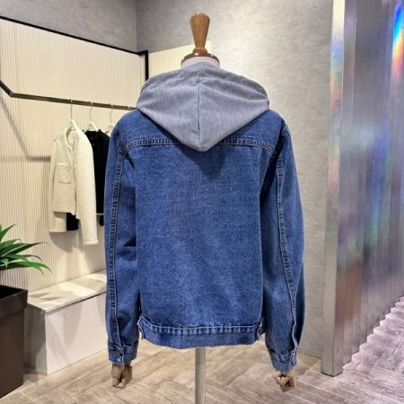 후드 포켓 데님 자켓