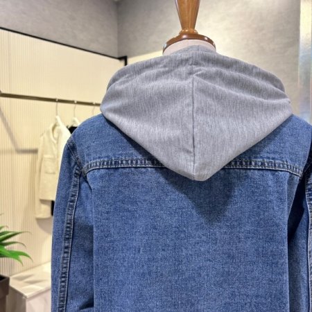 후드 포켓 데님 자켓