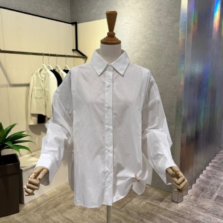 백 플리츠 박시 셔츠